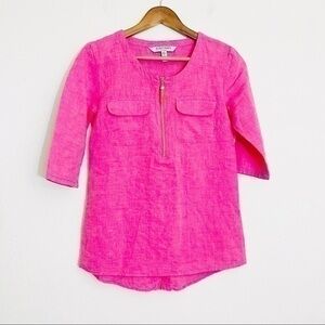 Ellen Tracy Linen Top Size small